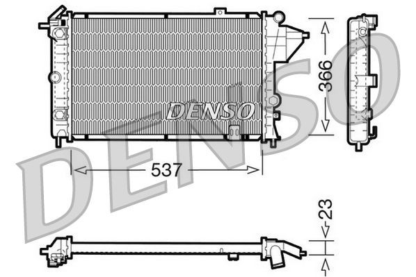DENSO Engine radiator Article number: DRM20024 cheaply