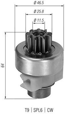 MAGNETI MARELLI 940113020247 Pinion, starter TEMPRA 1.4 i.e. 69 PS Petrol 1998