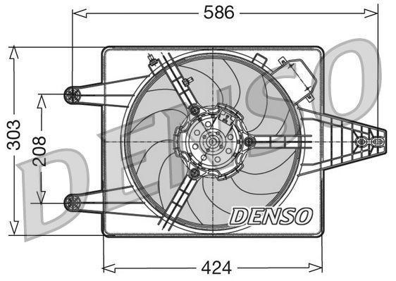 DENSO Fan, radiator Article number: DER13010 cheaply