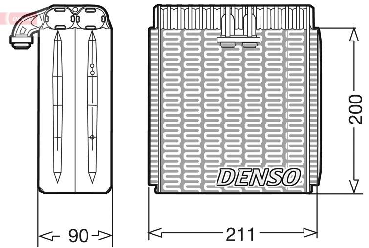 DENSO Air conditioning evaporator Article number: DEV12001 cheaply