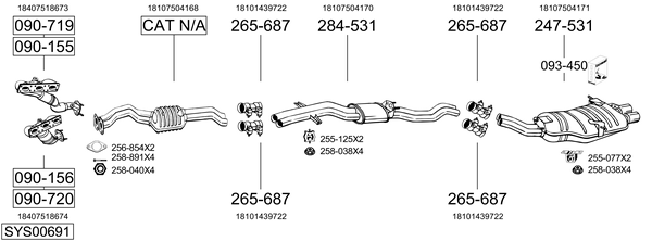 BOSAL Kesksummuti Artikli number: 285-837 soodsalt