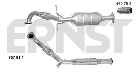 ERNST Catalytic converter Article number: 757911 cheaply
