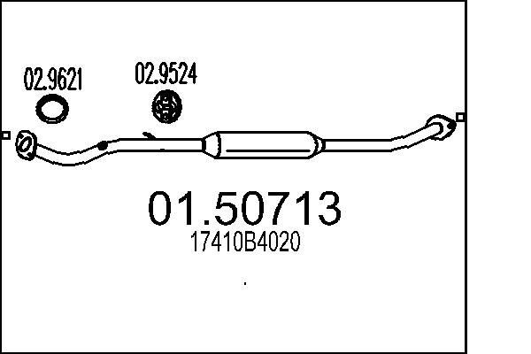 MTS Middle silencer Article number: 01.50713 cheaply