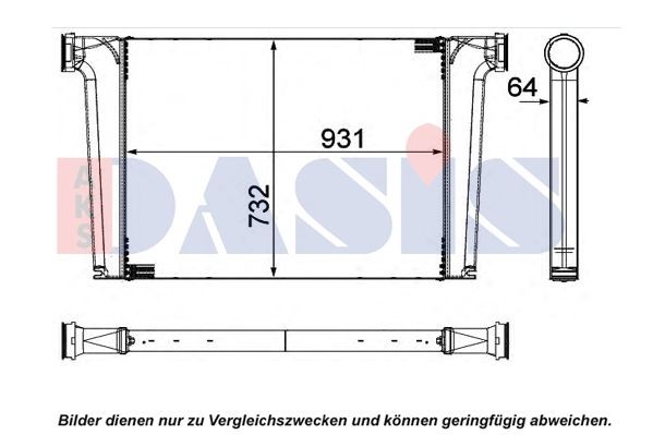 AKS DASIS Intercooler Varenummer: 267025N billige