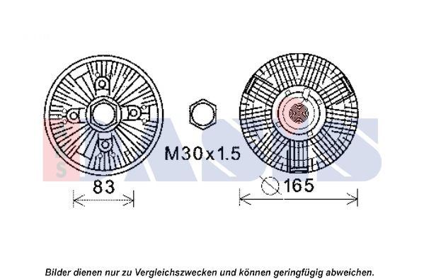 AKS DASIS Fan clutch Article number: 378036N cheaply