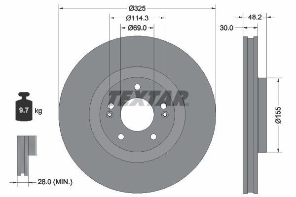 TEXTAR Bremsecylinder Varenummer: 34059500 billige