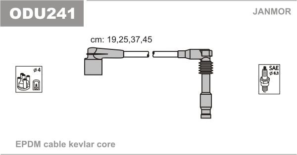 JANMOR Ignition Cable Kit Article number: ODU241 cheaply
