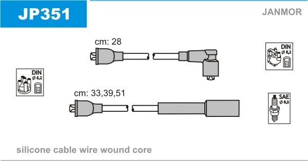 JANMOR Ignition Cable Kit Article number: JP351 cheaply