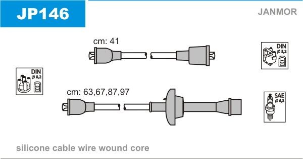 JANMOR Ignition Cable Kit Article number: JP146 cheaply