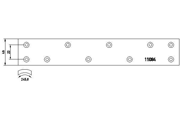 TEXTAR Brake Lining Kit, drum brake Article number: 1108401 cheaply