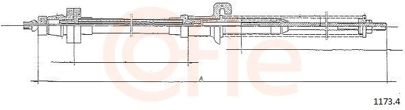 COFLE Throttle cable Article number: 1173.4 cheaply