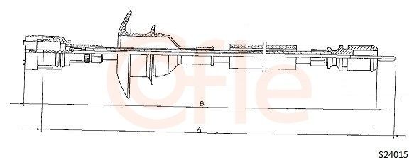 COFLE Speedometer cable Article number: S24015 cheaply
