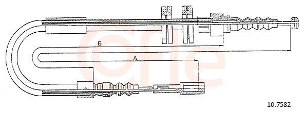COFLE Hand brake cable Article number: 10.7582 cheaply