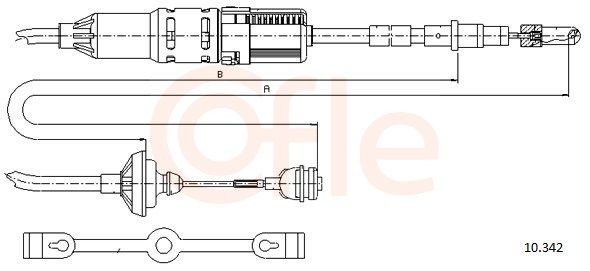 COFLE Clutch Cable Article number: 10.342 cheaply