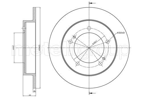 METELLI Brake disc Article number: 23-0590 cheaply