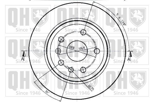 QUINTON HAZELL Brake disc Article number: BDC4635 cheaply