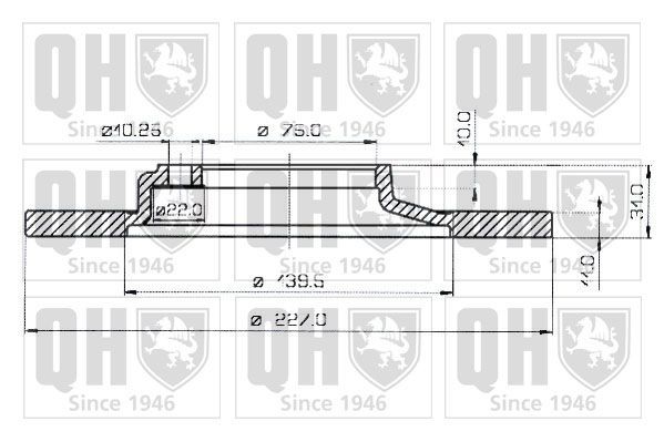 QUINTON HAZELL Brake disc Article number: BDC3217 cheaply