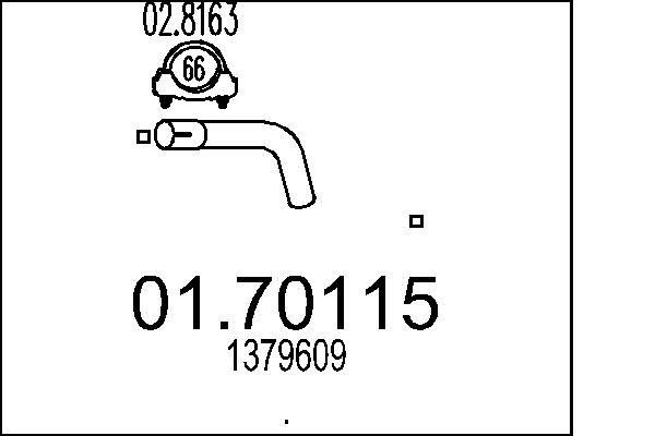 MTS Exhaust Pipe Article number: 01.70115 cheaply