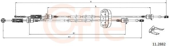 COFLE 11.2882 Cable, manual transmission VIVARO 2.0 16V (F7, J7, A07) 120 PS Petrol