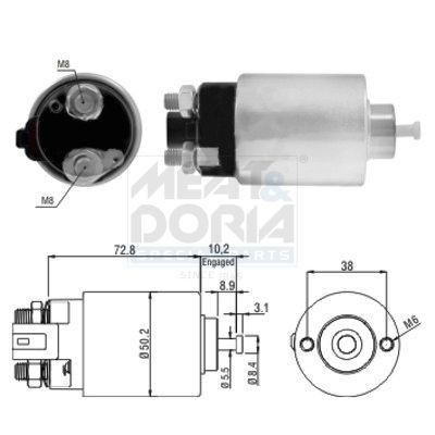 MEAT & DORIA Starter solenoid Article number: 46156 cheaply