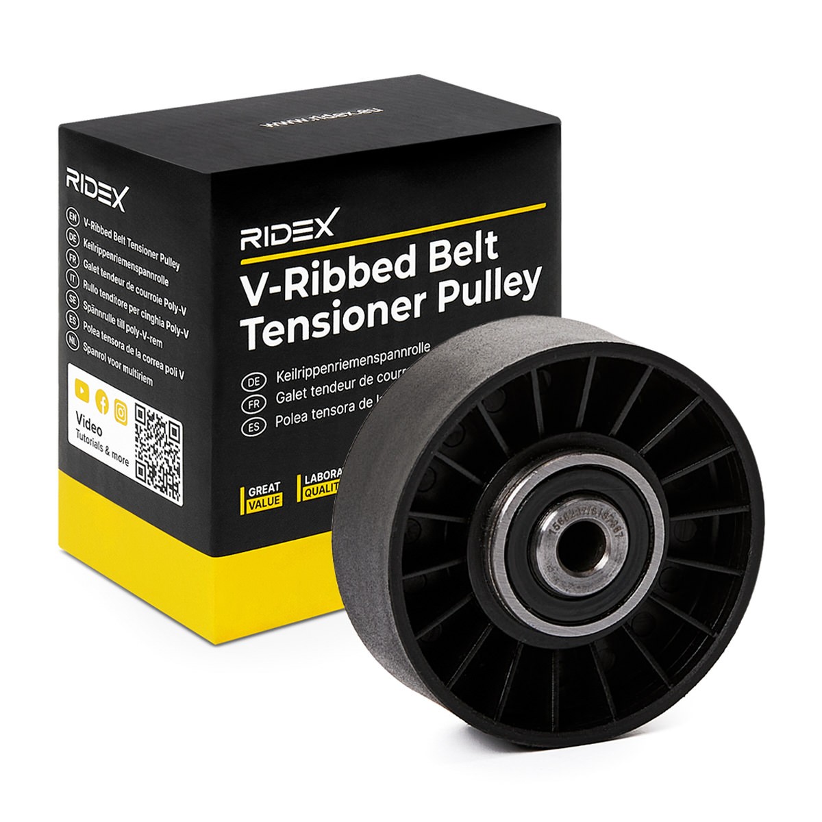 RIDEX Deflection / Guide Pulley, v-ribbed belt Article number: 312D0038 cheaply