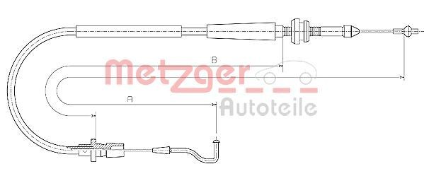 METZGER Throttle cable Article number: 11.0637 cheaply