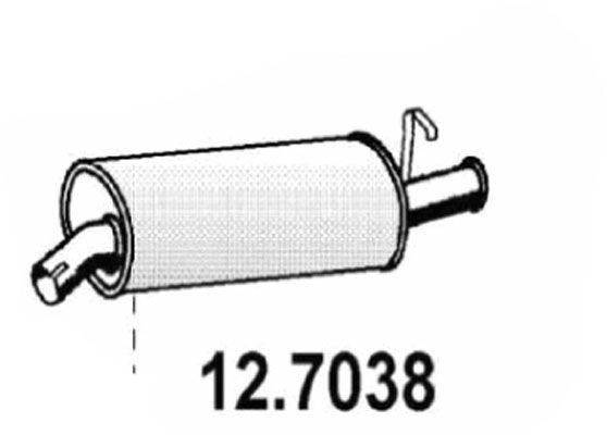 ASSO Rear silencer Article number: 12.7038 cheaply