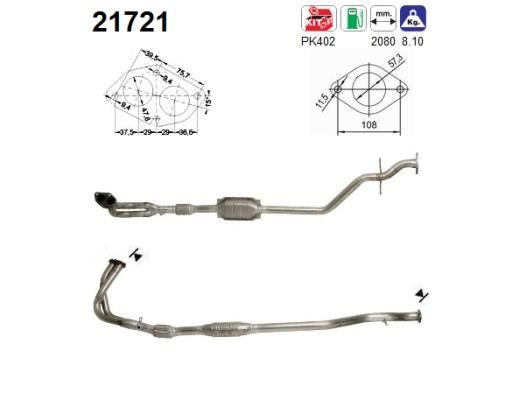 AS Catalytic converter Article number: 21721 cheaply