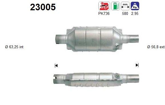 AS Catalytic converter Article number: 23005 cheaply