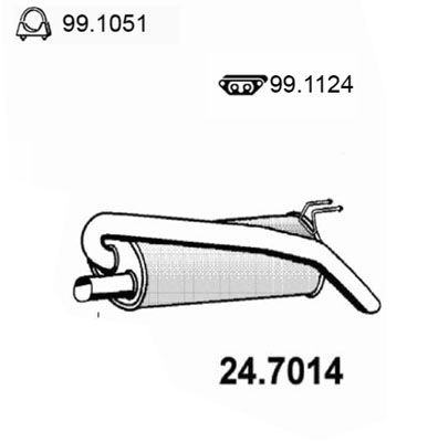 ASSO Rear silencer Article number: 24.7014 cheaply