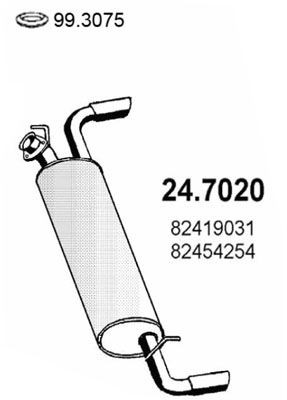ASSO Rear silencer Article number: 24.7020 cheaply