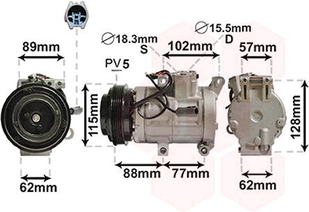 VAN WEZEL Air conditioning compressor Article number: 2700K276 cheaply