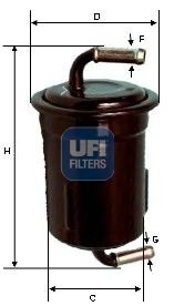 UFI Fuel filter Article number: 31.649.00 cheaply