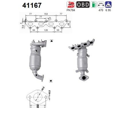 AS Catalytic converter Article number: 41167 cheaply