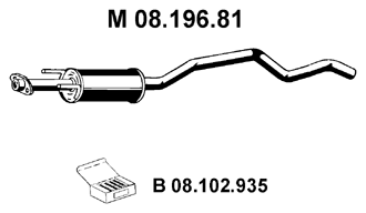 EBERSPÄCHER Front Silencer Article number: 08.196.81 cheaply