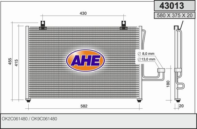 AHE Air conditioning condenser Article number: 43013 cheaply