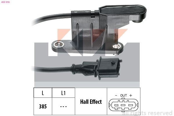 KW Camshaft position sensor Article number: 453 316 cheaply