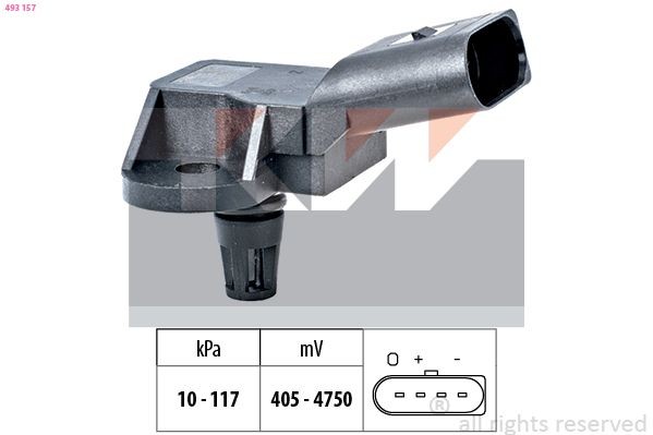 KW Air Pressure Sensor, height adaptation Article number: 493 157 cheaply