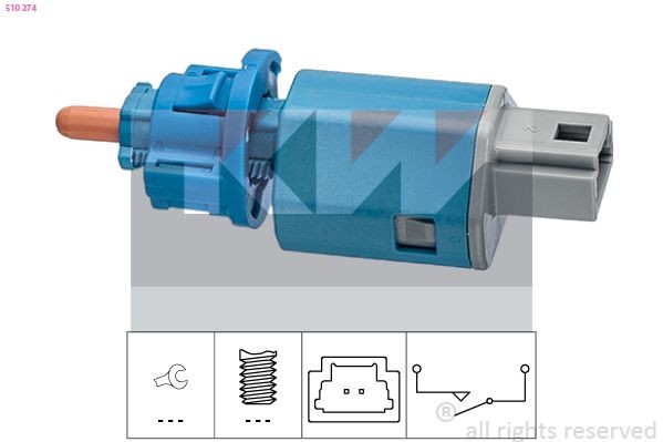 KW 510 274 Switch, clutch control (cruise control) SCÉNIC 1.6 16V Bifuel 110 PS Petrol/Petroleum Gas (LPG) 2016