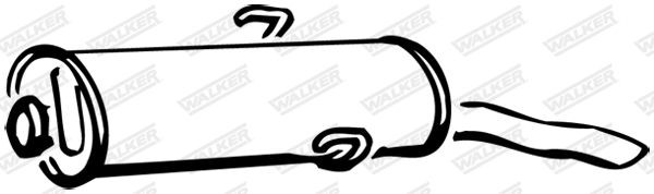 WALKER Rear silencer Article number: 15491 cheaply