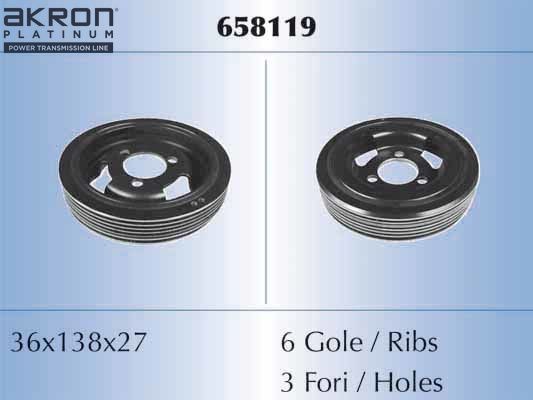 MALÒ Crankshaft pulley Article number: 658119 cheaply