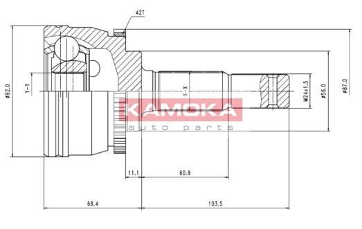 KAMOKA Joint kit, drive shaft Article number: 6848 cheaply