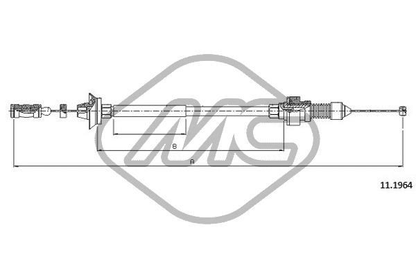 Metalcaucho Throttle cable Article number: 80900 cheaply