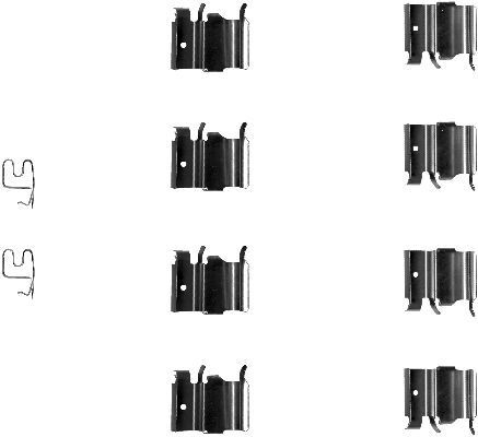 HELLA Accessory Kit, disc brake pads Article number: 8DZ 355 202-771 cheaply