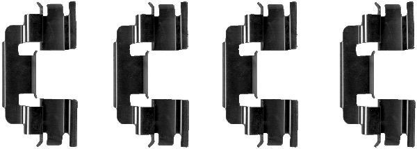 HELLA Accessory Kit, disc brake pads Article number: 8DZ 355 202-811 cheaply