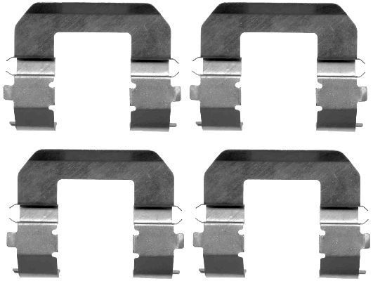HELLA 8DZ 355 203-091 Σετ βοηθ. εξαρτημάτων, τακάκια φρένων TIBURON 2.0 CVVT 143 PS Βενζίνη 2008