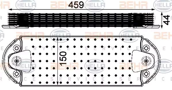 HELLA Engine oil cooler Article number: 8MO 376 906-461 cheaply