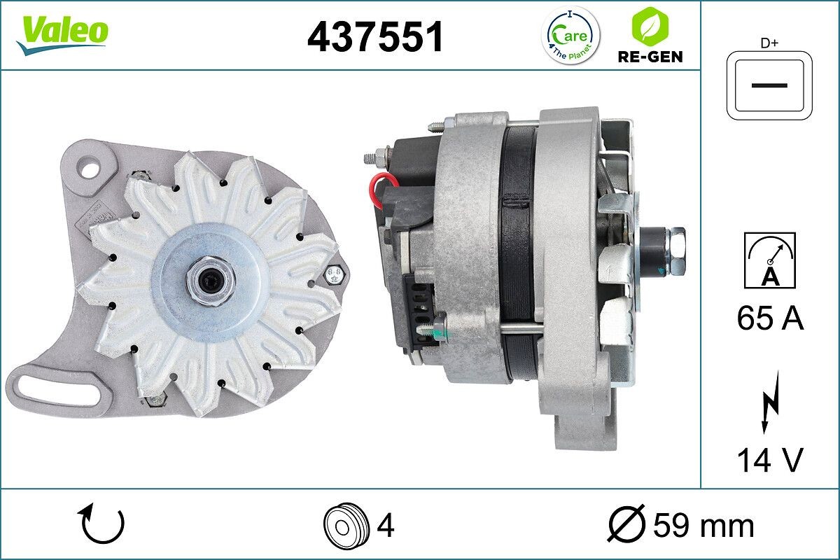 VALEO Alternator Article number: 437551 cheaply