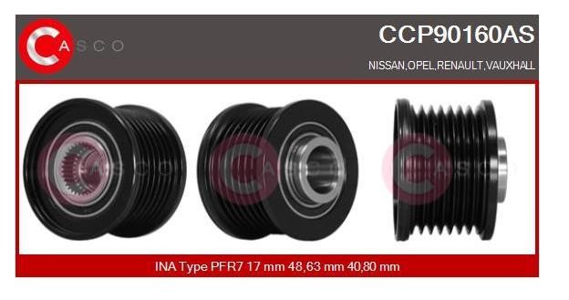 CASCO Pulley, alternator Article number: CCP90160AS cheaply