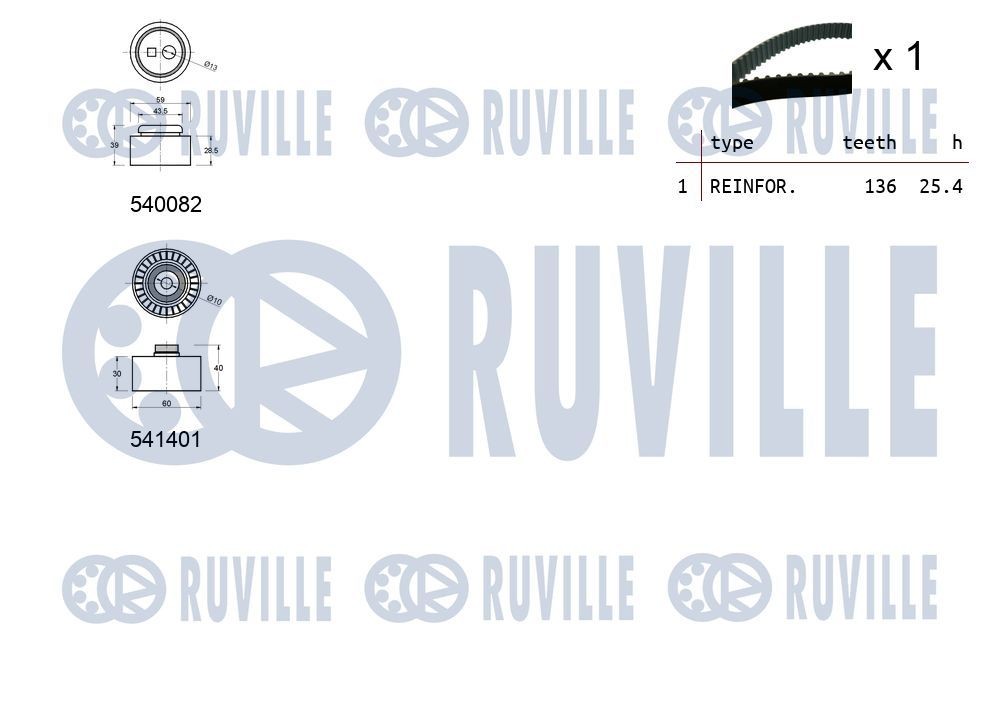 RUVILLE Tensioner Lever, v-ribbed belt Article number: 56307 cheaply